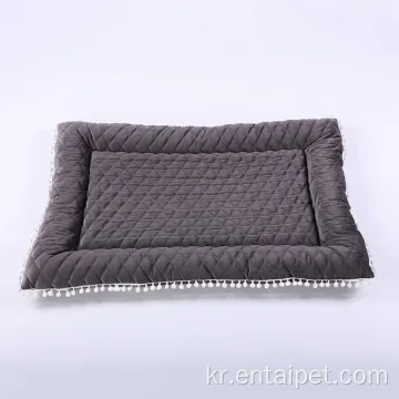 개 벨벳 푹신한 볼 매트 고양이 침대 베개